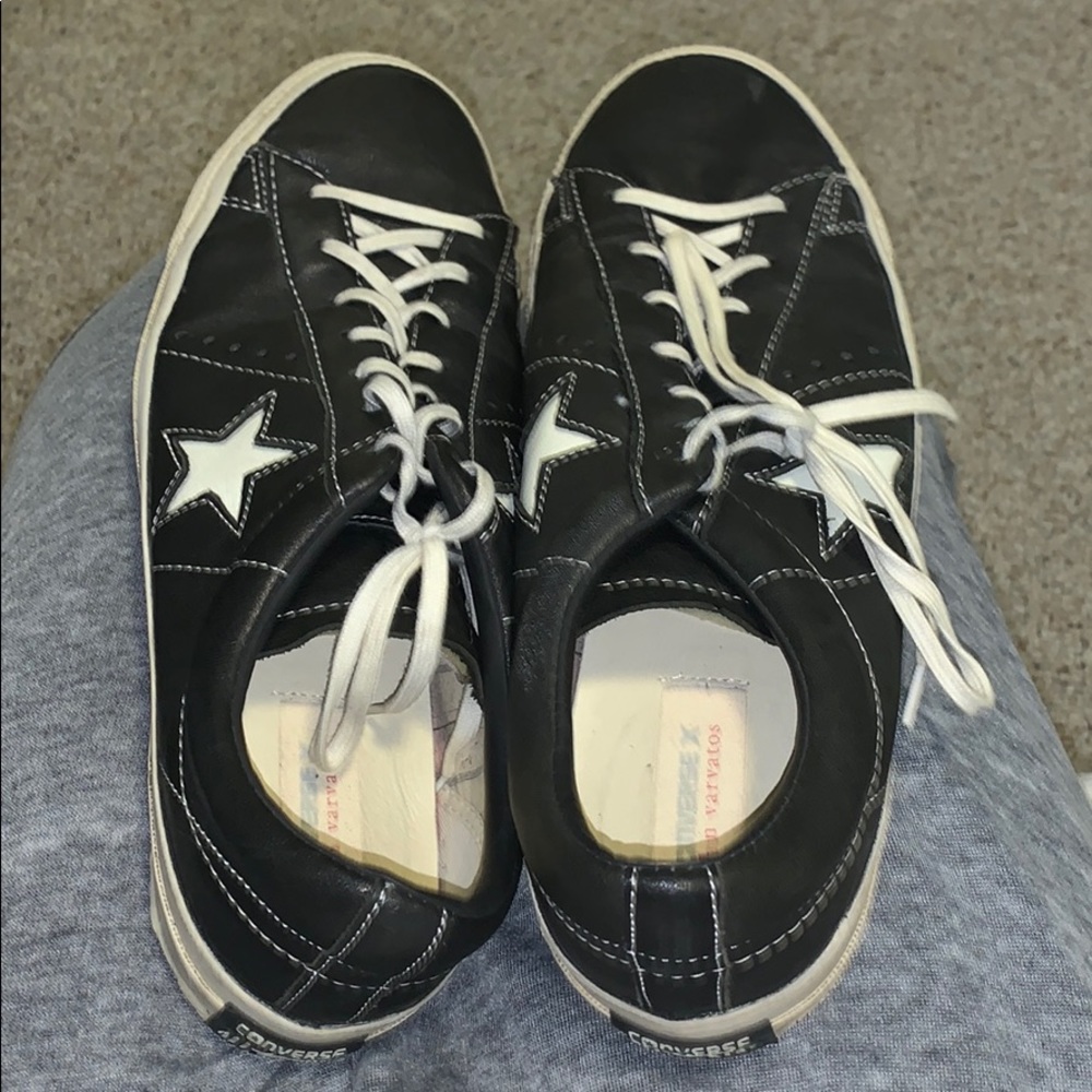 Converse John Varvatos black leather white star